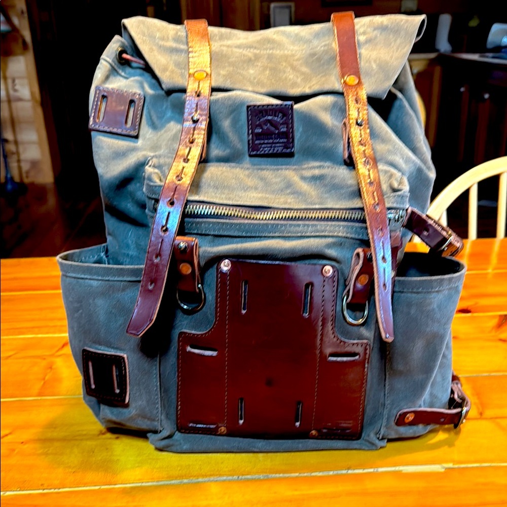 Bradley Mountain “Wilder” waxed canvas backpack
